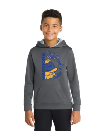 Alternative view of Sport-Tek® Youth Sport-Wick® CamoHex Fleece Colorblock Hooded Pullover
