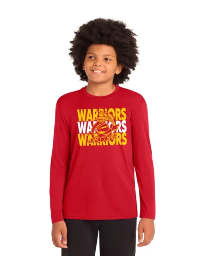 Alternative view of RED FRIDAY Sport-Tek® Youth Long Sleeve PosiCharge® Competitor™ Tee (Limited Time)